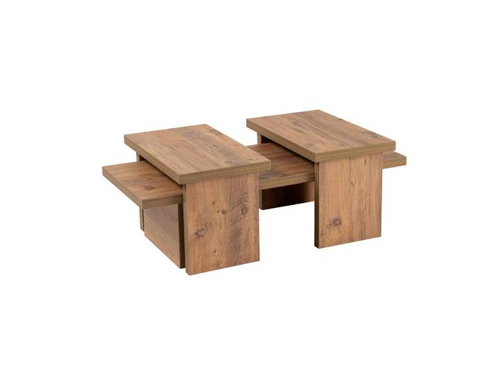 Table basse gigogne décor bois (3 pièces)