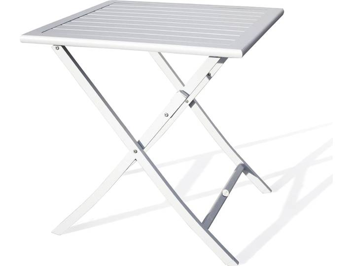 Table de jardin carrée pliante en aluminium
