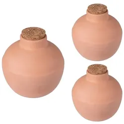 Relaxdays Ollas zur Bewässerung 800 ml 3er Set Braun,Hellbraun