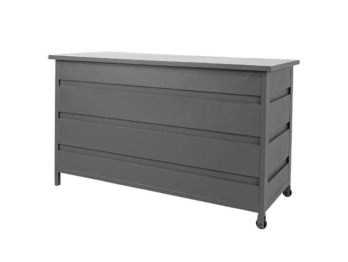 Boîte de rangement pour coussins Cassis 130cm Gris/Gris