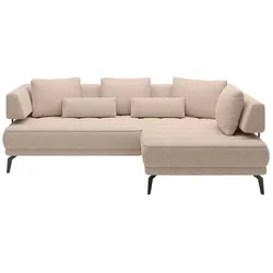 Ecksofa Giotto Stoff Grau Taupe