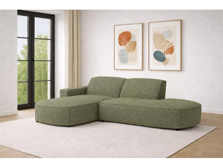 Kaiser Möbel Ecksofa Cursal Atelier, Stoff Artico, Moss, Links