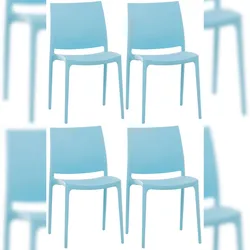 CLP 4er Set Stühle Maya hellblau