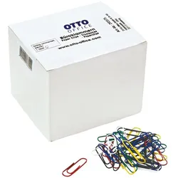 OTTO Office Büroklammern 26 mm, mehrfarbig, 1000 Stück mehrfarbig