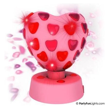 PartyFun Lights Party Fun Lights - Heart disco lamp - Pink - Ø:15.5cm (605202)