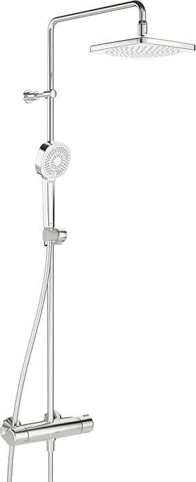 Hansamicra Duschsystem 44350230 verstellbare Brausestangehalterung, Ausladung 445-470mm, chrom