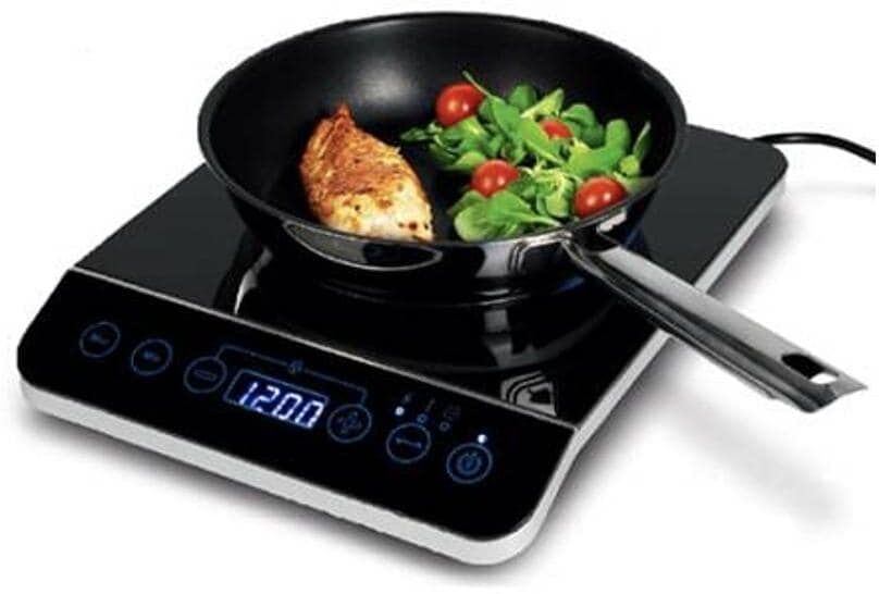 OHMEX Einzel-Induktionskochplatte "Induktionskochplatte OHM-INC-2000", schwarz, B:29cm H:6,5cm T:35,5cm Ø:26cm, Kochplatten, Einzel-Induktionskochplatte schwarz Einheitsgröße
