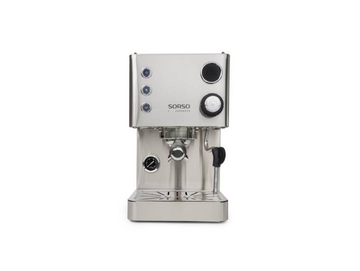 SORSO Espresso Siebträgermaschine – Edelstahl