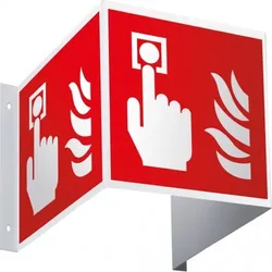Dreifke® Brandschutzzeichen, Brandmelder, 3D-Optik, ASR/ISO, Kunststoff, 200x200mm