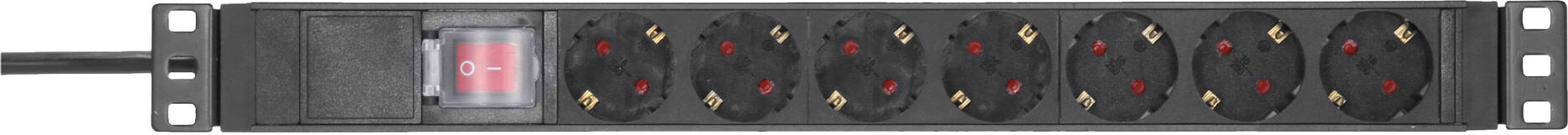 Adam Hall Cables 87471 X7 - 19" 1he Steckdosenleiste 7-Fach Mit Schalter