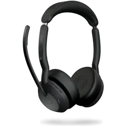 Jabra Evolve2 55 (Kabellos, USB-A, Microsoft Teams), Office Headset, Schwarz