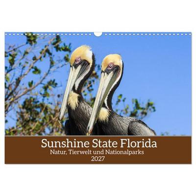 Sunshine State Florida Natur, Tierwelt und Nationalparks (Wandkalender 2027 DIN A3 quer), CALVENDO Monatskalender