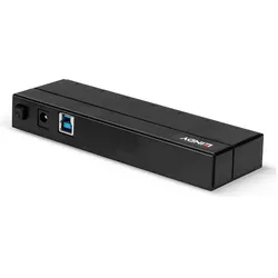 Lindy 43228 (USB-B, 7 Ports), Dockingstation + USB Hub, Schwarz