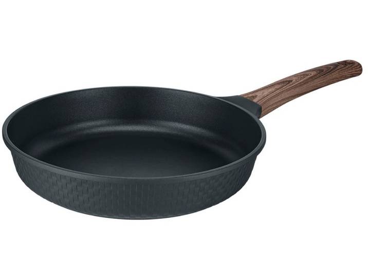 Bratpfanne RESTO KITCHENWARE Ran, Universalpfanne mit Antihaftbeschichtung , schwarz, H:6cm L:48,5cm Ø:28cm, Pfannen, Bratpfanne, Induktion, für alle Herdarten geeignet