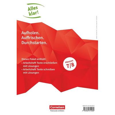 Alles klar! - Deutsch - Sekundarstufe I - 7./8. Schuljahr, Set von , Cornelsen Verlag, 978-3-06-061028-0