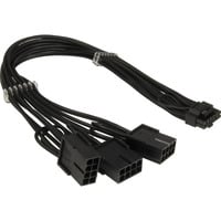 Adapterkabel GPU-02 (12+4pin) auf 3x 8pin schwarz, 34cm