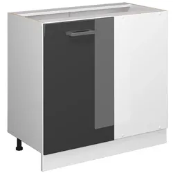 Vicco, Regal, Küchenfront R-Line, Anthrazit Hochglanz, 46 x 71.6 cm Möbelfront für den Eckunterschrank