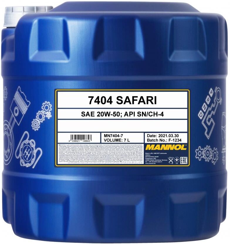 Sct - Mannol Motoröl Mannol Safari 20w-50 [7l] Mn7404-7 7l