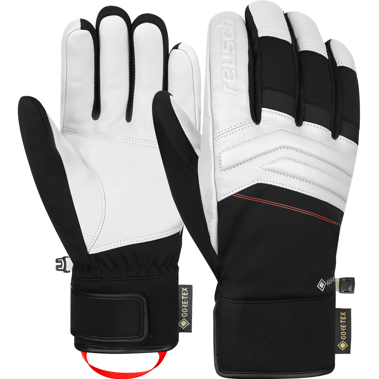 Reusch Herren Handschuh JUPITER GORE-TEX black/white/flou red - 8,5