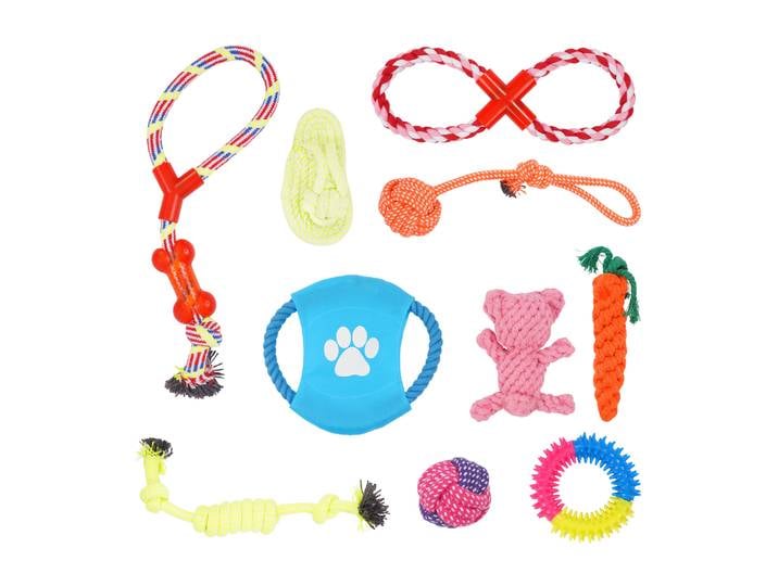 Hundespielzeug Tau Set 10-teilig bunt