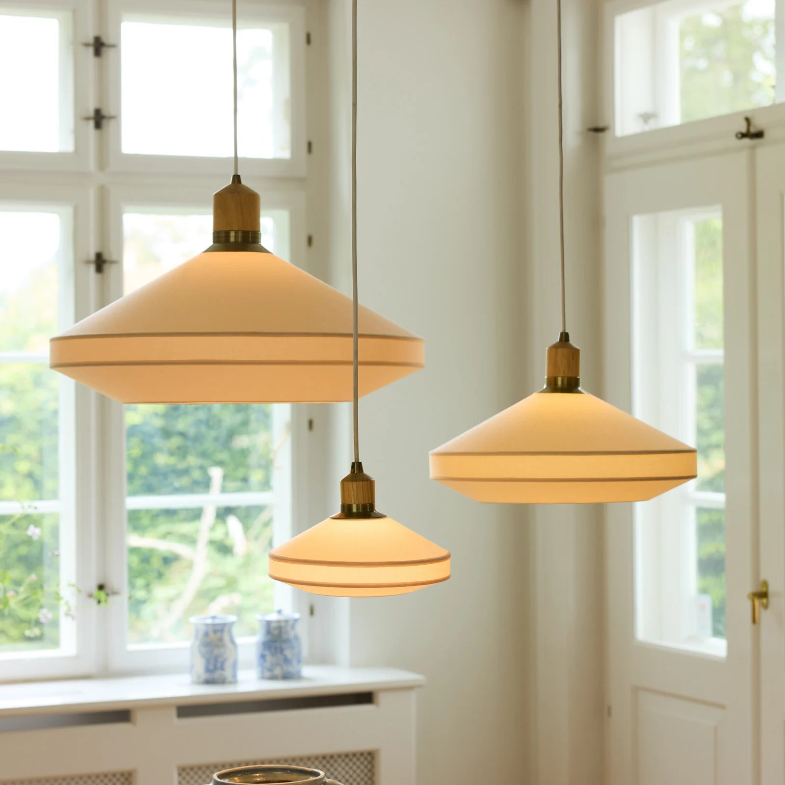 Halo Design PARIS SOFT hanglamp, crème, textiel, Ø 40 cm