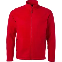 James & Nicholson Herren Microfleece Jacke Fleece-Jacke JN782 red S
