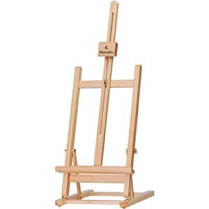 Marabu Staffelei 1625000000104, Tisch-Staffelei, H-Fuß, Höhe gesamt 75 cm, Bildhöhe max. 57 cm