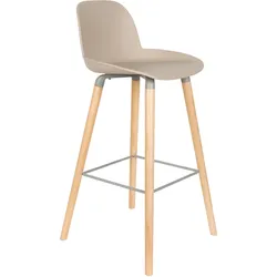 Zuiver Albert Kuip Barhocker, höhe 75 cm, taupe