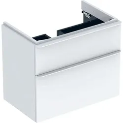Geberit Smyle Square Waschtischunterschrank, 500353, 734x617x470mm, mit 2 Schubladen, 500.353.00.1, Farbe: Weiß Hochglanz Lack