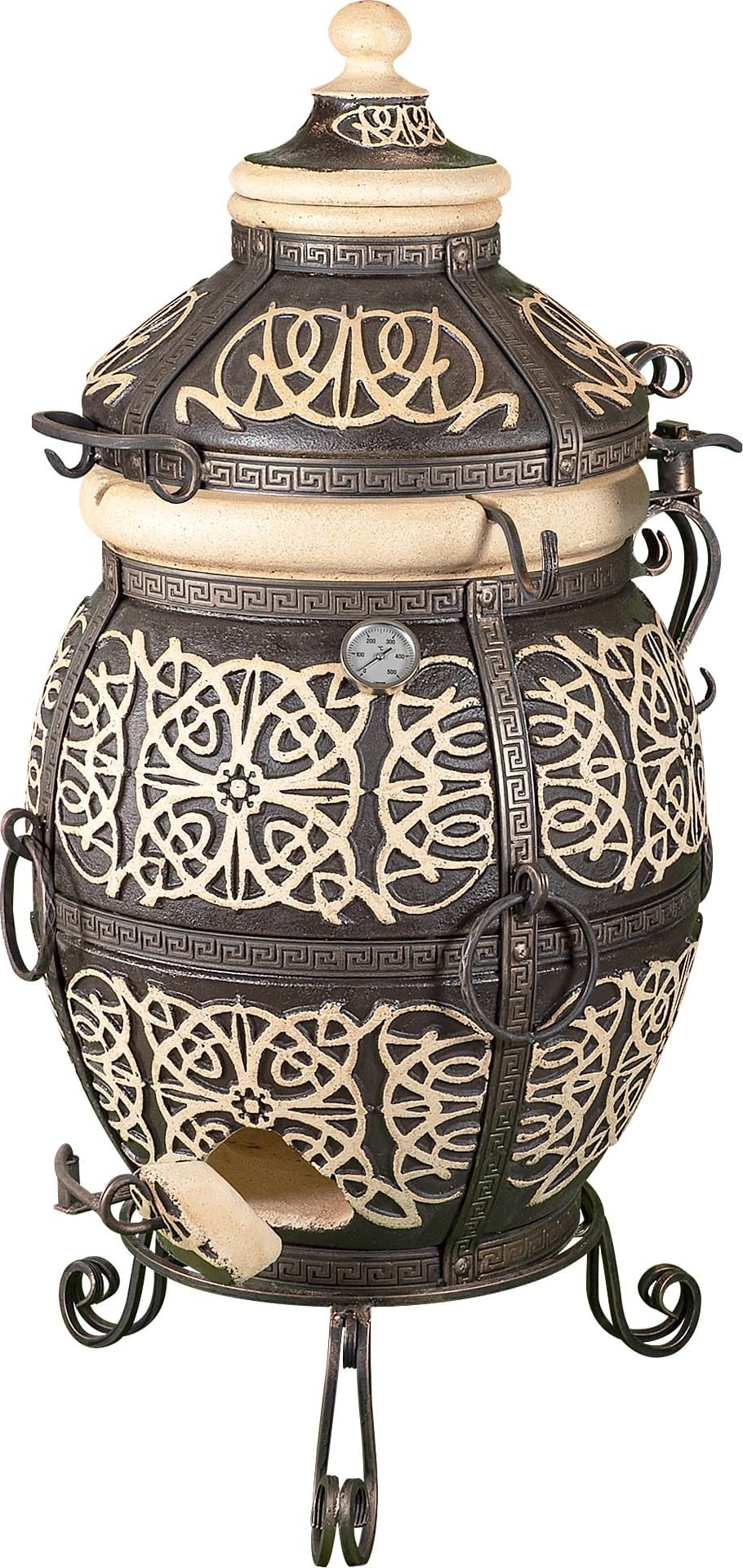 Tandoor "Schafran" - Vielseitiger Gartengrill und Smoker, BBQ, Tandyr, Holzkohlegrill, Grillofen, Outdoorküche, Keramikofen, Schamottofen, .