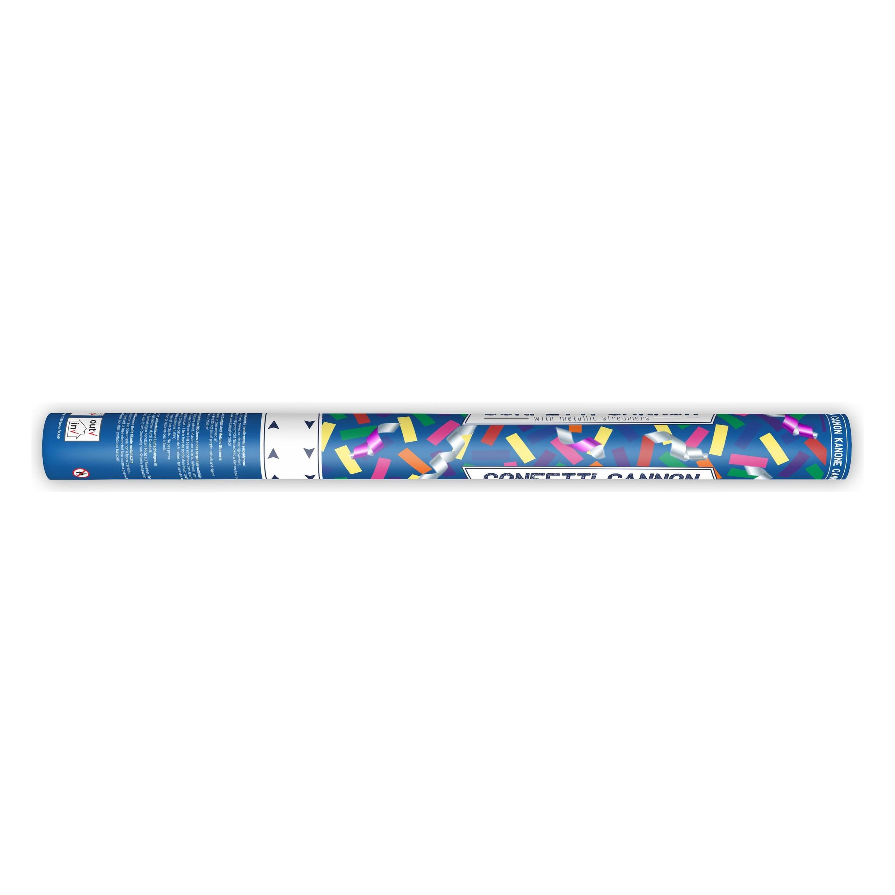 Partydeco Confetti and streamers cannon, mix, 60cm (1 pkt / 1 pc.) (1 Stk.) (PDTUKM60)