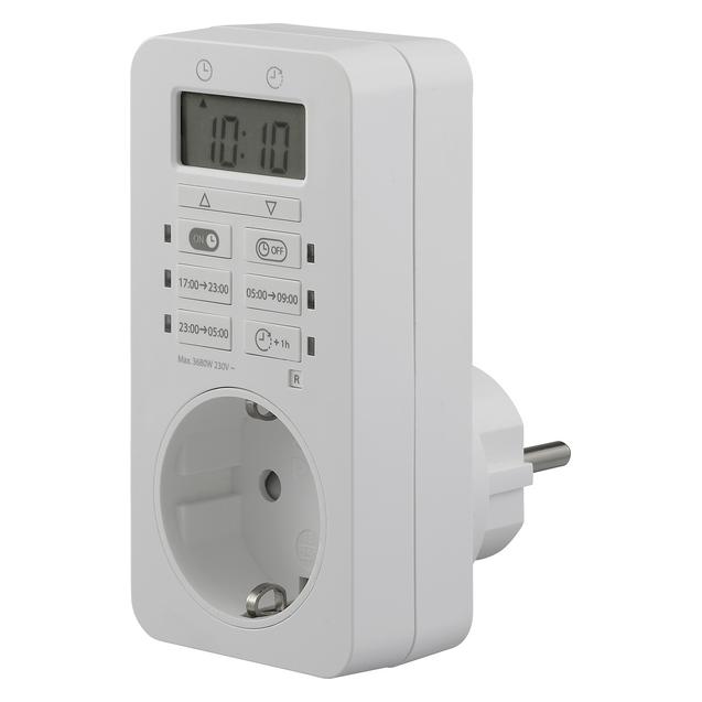Sygonix SY-6906482 Steckdosen-Zeitschaltuhr digital Tagesprogramm 3680 W Daue (SY-6906482)