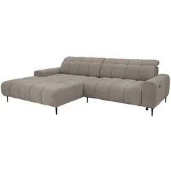 BOOOM Ecksofa mit Funktion Rom Stoff Mink