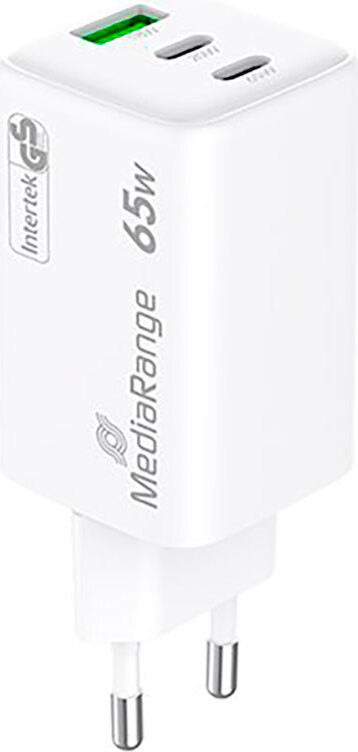 MediaRange MRMA116-2 65W USB A/USB C Quick Charge Ladeadapter wit, 65 Watt