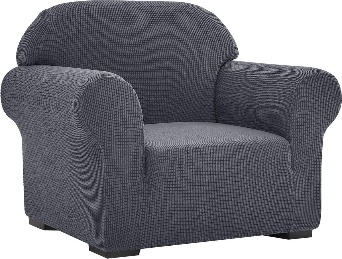 Grijs Stretch Sofa Cover - Wasbare Meubelbeschermer voor Bank en Fauteuil