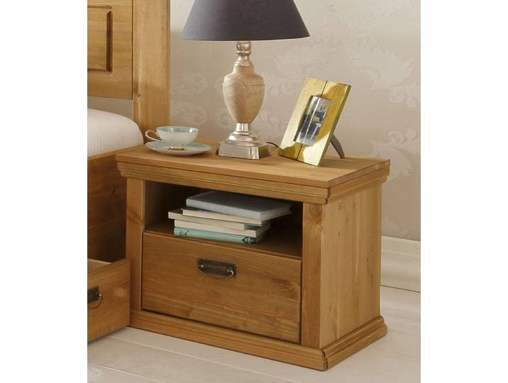 Nachtkonsole GOODPRODUCT Madrid , beige (gelaugt, geölt), B:52cm H:40cm T:37cm, Sideboards, Nachtkonsole, aus massiver Kiefer, FSC-zertifiziert