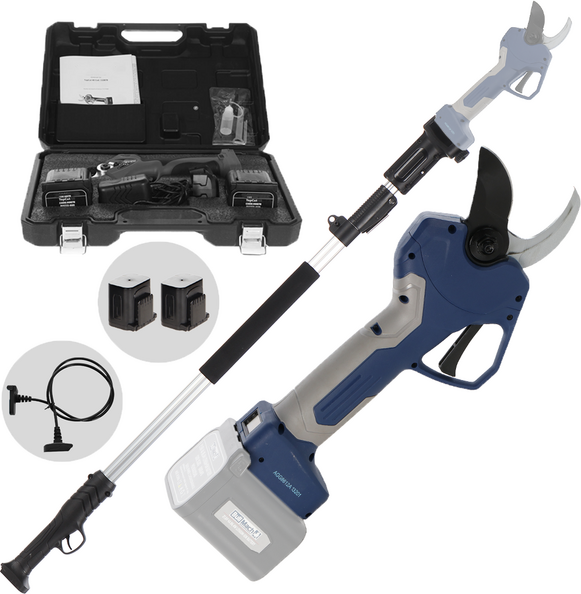 Bullmach ARTEMIS 45 - Sécateur électrique de taille sur perche - 150/210 cm - 2x 21.6V 4Ah - Diamètre de coupe 45 mm