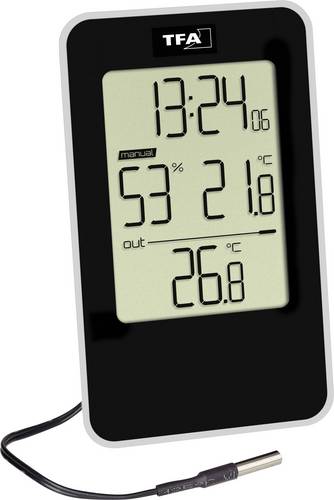 TFA Dostmann Thermo-/Hygrometer Schwarz 30.5048.01