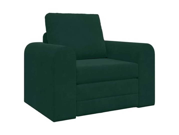 Todiikf Schlafsofa Dunkelgrün 98x71x83 cm Samt Stoff Klappsofa Wandelbares Bodensofa für Wohnzimmer und Gästezimmer, weicher Bezug, flache Armlehnen, werkzeuglose Verwandlung.