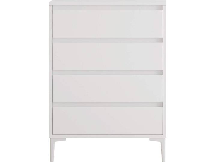 Commode 4 tiroirs Rebecca Mobili Kemiri 98\,5x72x45 Panneau de particules PVC Blanc Moderne
