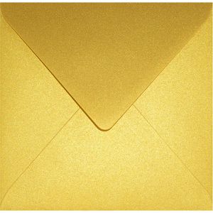 Netuno Briefumschläge Aster Metallic, quadratisch, ohne Fenster, nassklebend, 120g/m², 25 Stück