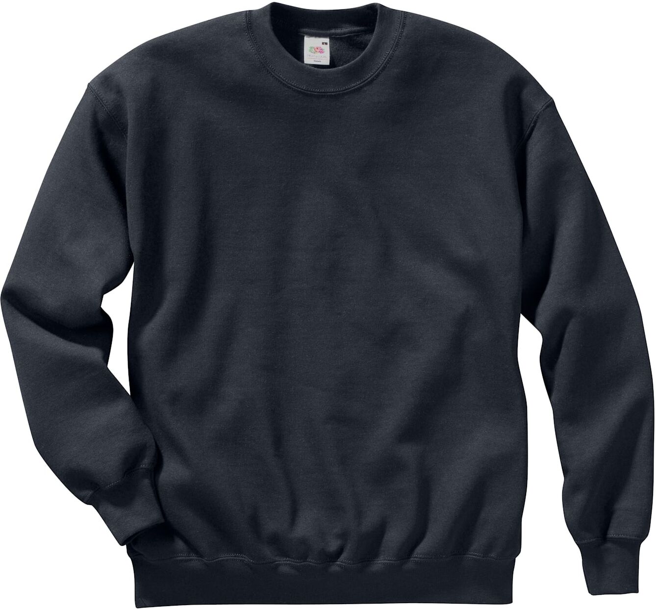 Sweatshirt FRUIT OF THE LOOM, Herren, Gr. 7, schwarz, 80% Baumwolle, 20% Polyester, unifarben, Rundhals, Sweatshirts Sweatshirt schwarz 7