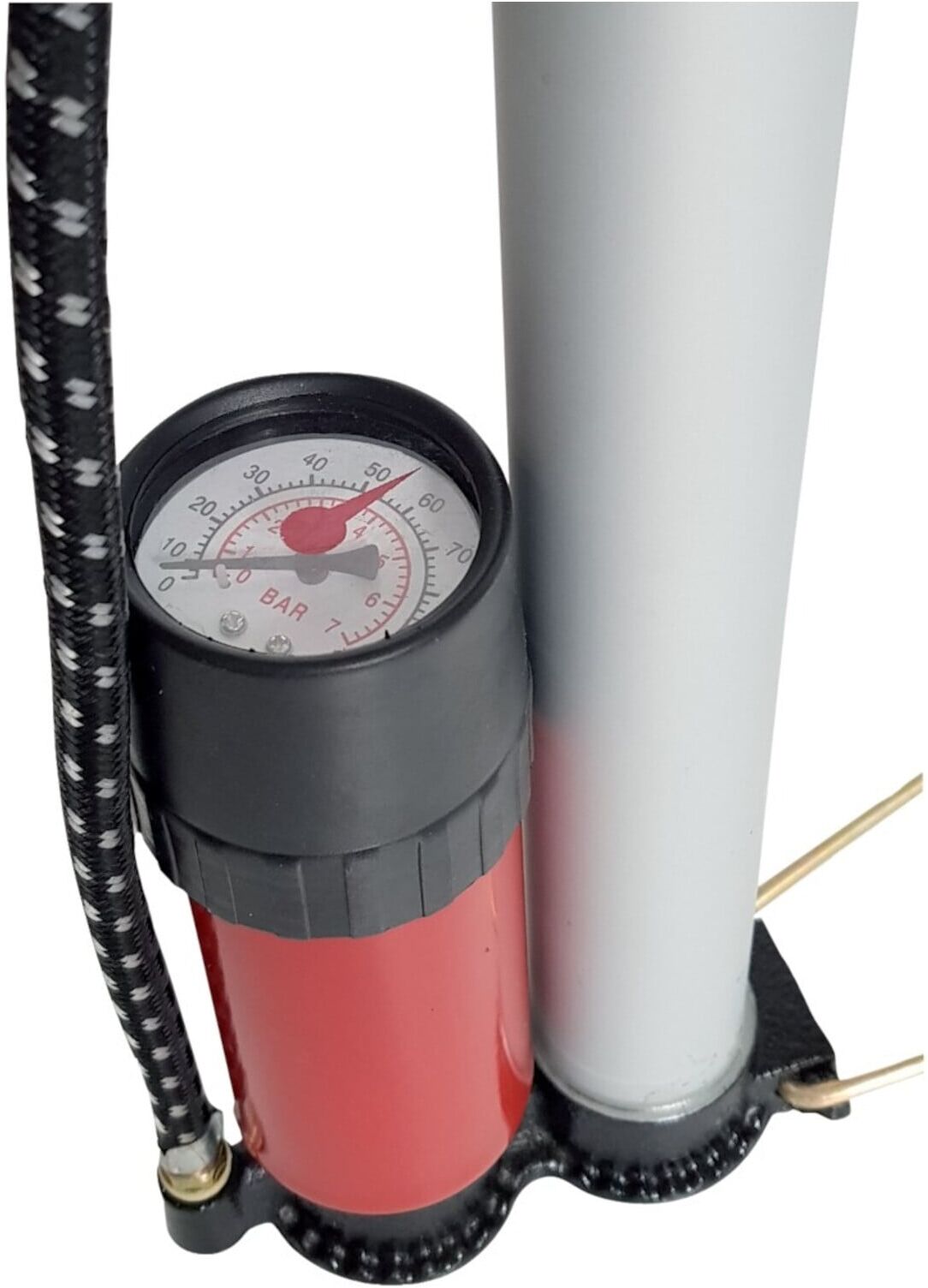 Industrial Quality Supplies Handluftpumpe 600mm   mit Manometer (7 bar)   aus Aluminium (23252)