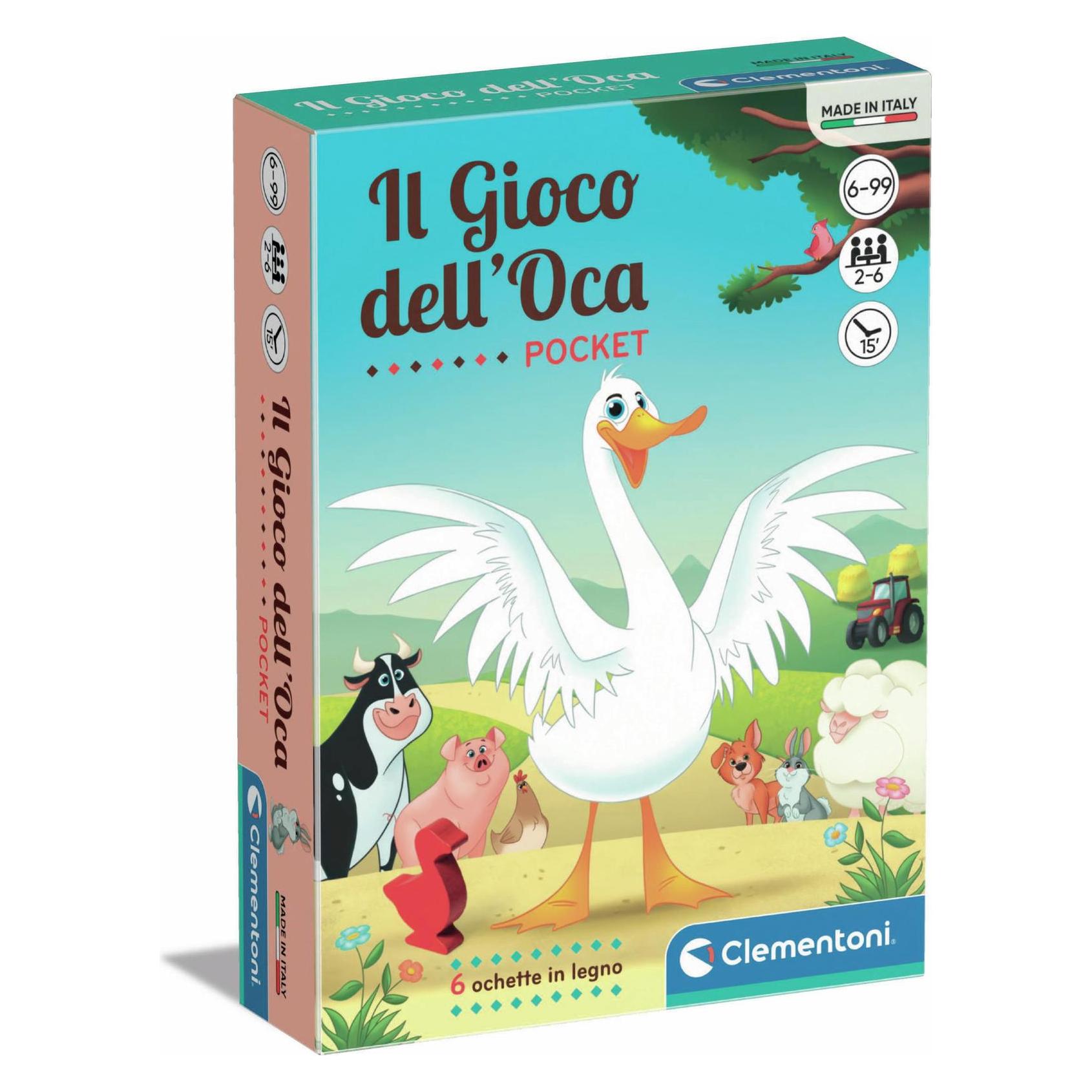 Clementoni Il Gioco dell'Oca Pocket IT (Italienisch, 2 - 6 Spieler) (320.16295)