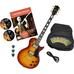 Rocktile Pro L-200OHB E-Gitarre Orange Honey Burst Set mit Zubehör
