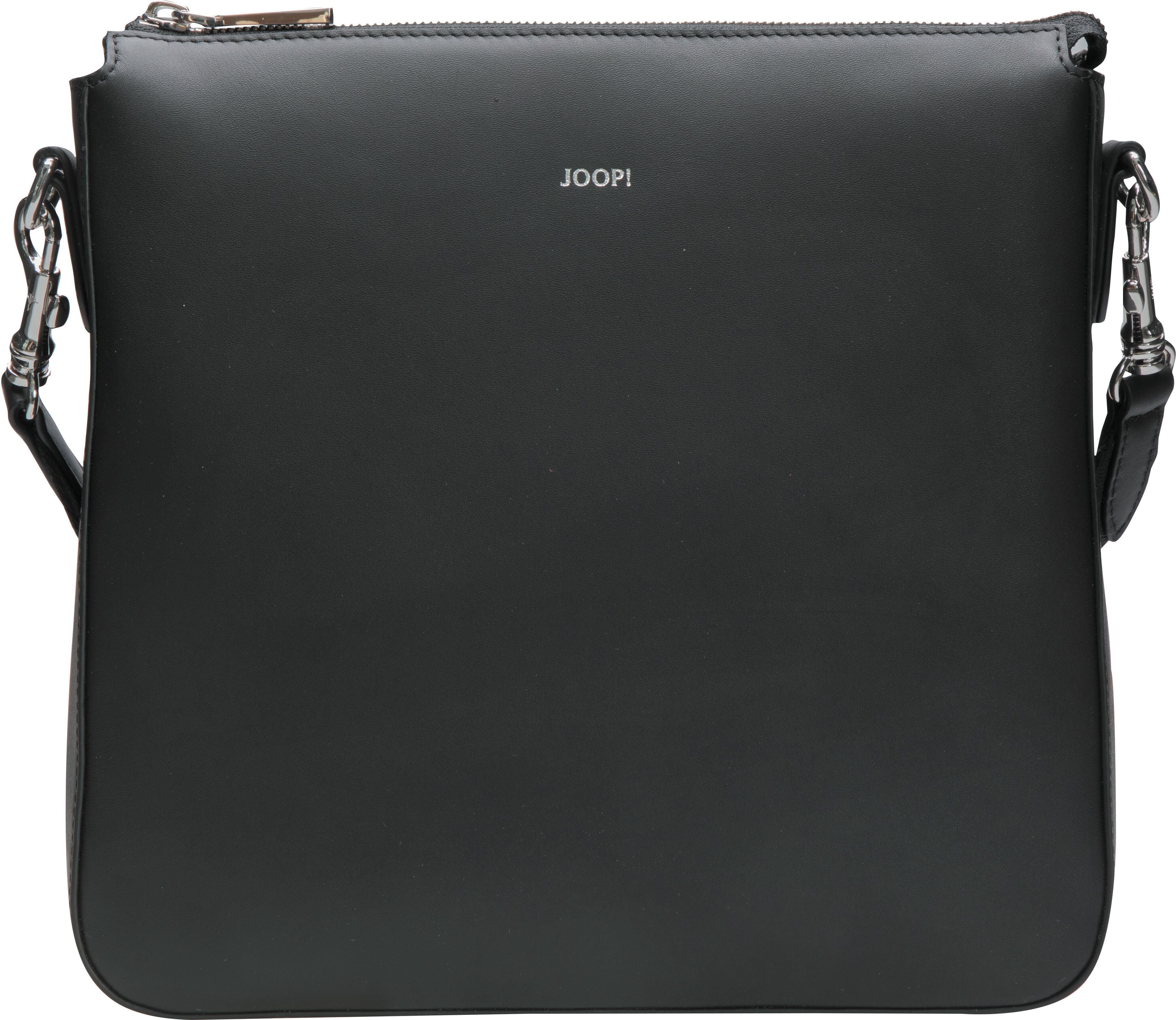 Joop! Umhängetasche JOOP "sofisticato 1.0 jasmina shoulderbag mvz", Damen, Gr. B/H/T: 27cm x 25cm x 6cm, schwarz, Leder, Taschen Umhängetasche, Schultertasche Tasche Damen Handtasche Damen schwarz B/H/T: 27cm x 25cm x 6cm