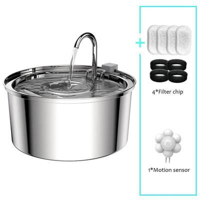 Inspired Living Stainless Steel Smart Pet Water Fountain 3.2L USB Automatic Drinking Bowl premium Version