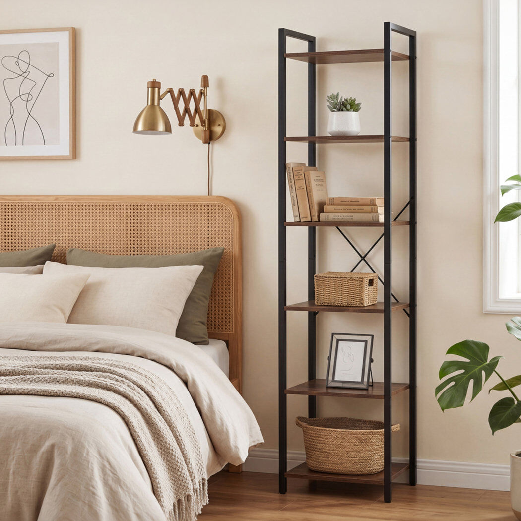 Rio 187.5 cm H x 40 cm W Bookcase Brown 187.5cm H X 40cm W X 30cm D