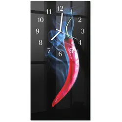 WANDUHR aus Glas 30x60 cm - Pfeffer