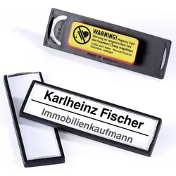 DURABLE Clip Card Namensschilder schwarz 6.7 cm x 1.7 cm